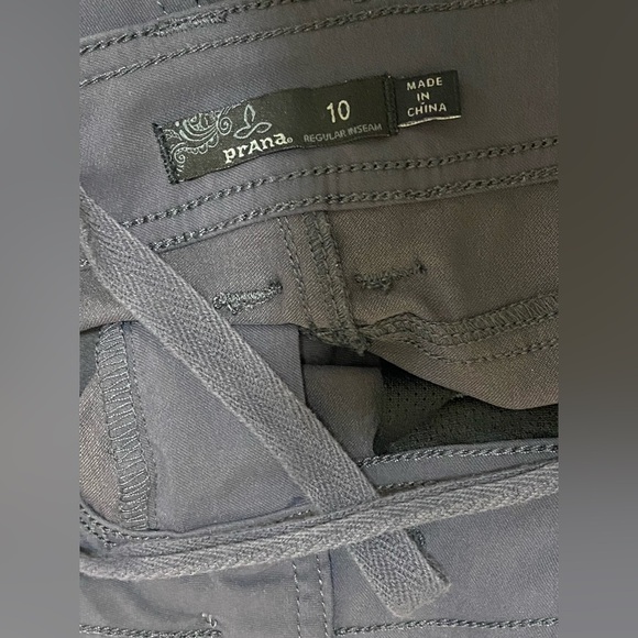 PRANA Halle Straight Leg Roll Up Pant Hiking Outdoors Gray Size 10 - Picture 8 of 10